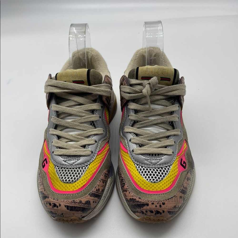 Gucci Suede Calfskin Tejus Printed Women’s Ultrapace Sneakers